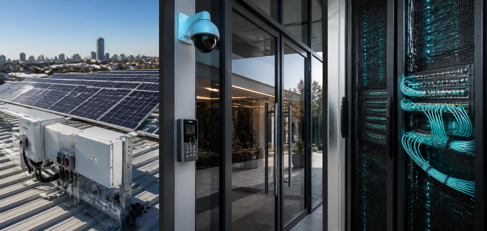 Solar, access control and network infrastructure